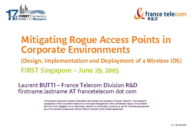 Mitigating Rogue Access Points in Corporate Environments (Design, Implementation and Deployment of a Wireless