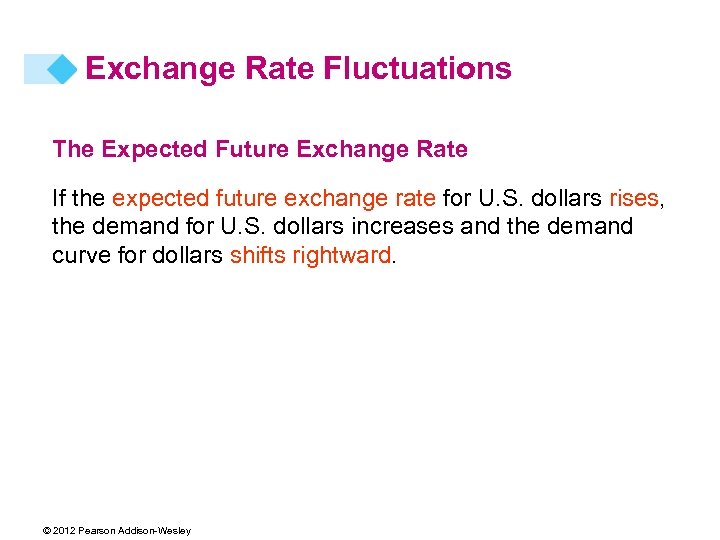 Exchange Rate Fluctuations The Expected Future Exchange Rate If the expected future exchange rate