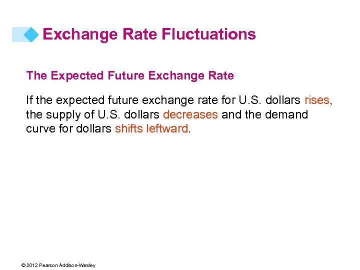Exchange Rate Fluctuations The Expected Future Exchange Rate If the expected future exchange rate