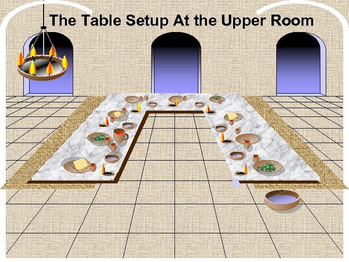 The Table Setup At the Upper Room 