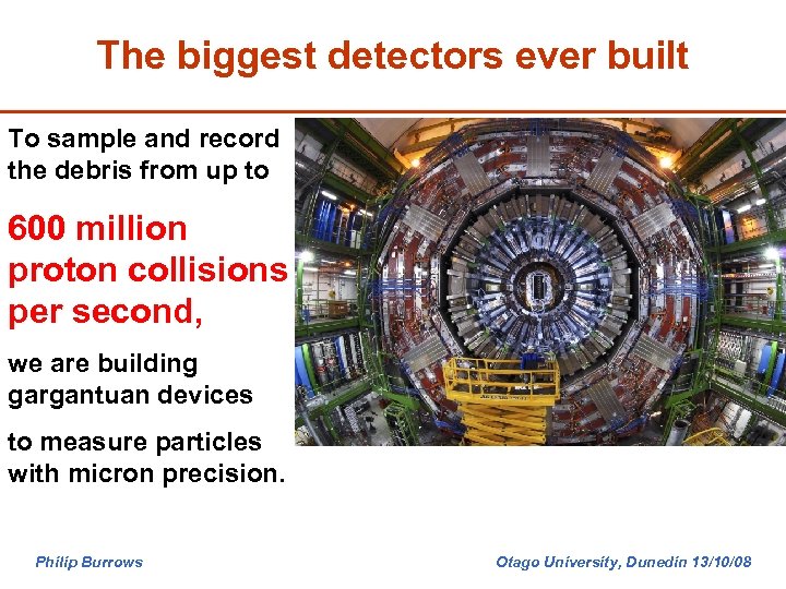 The biggest detectors ever built To sample and record the debris from up to