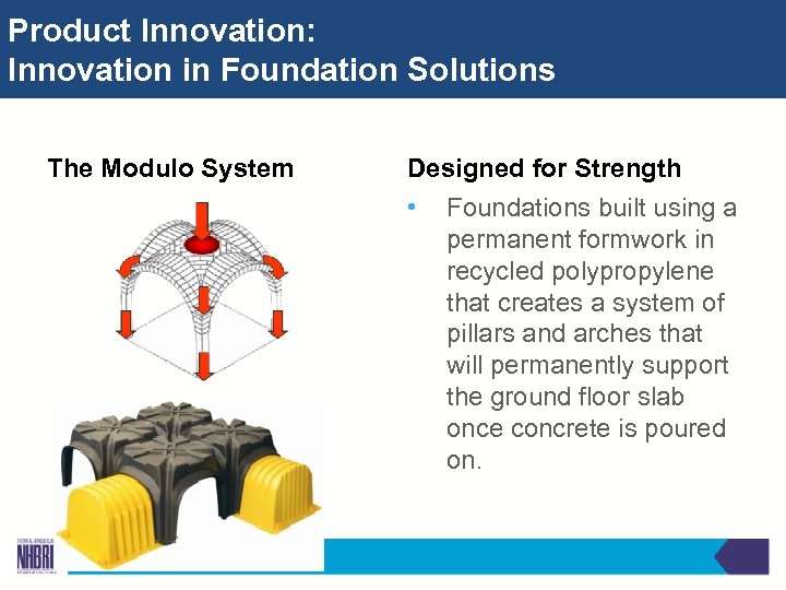 Product Innovation: Innovation in Foundation Solutions The Modulo System Designed for Strength • Foundations
