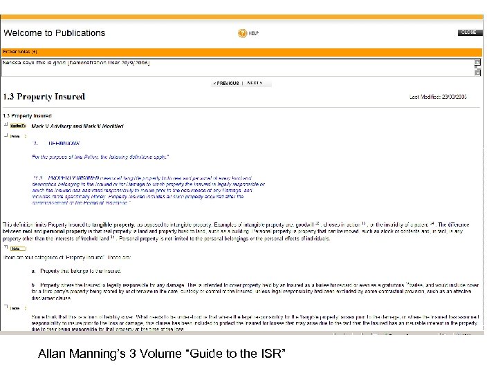 Allan Manning’s 3 Volume “Guide to the ISR” 