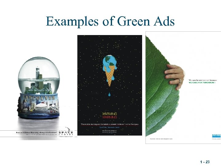 Examples of Green Ads 1 - 23 