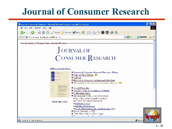Journal of Consumer Research 1 - 31 