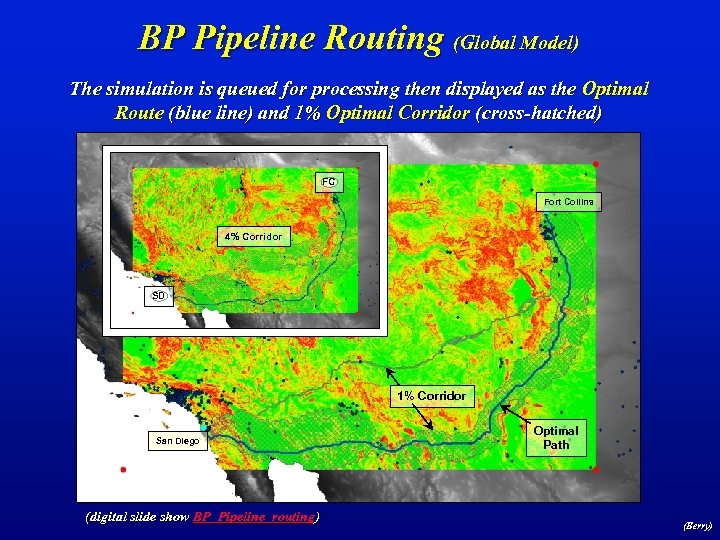 BP Pipeline Routing (Global Model) The simulation is queued for processing then displayed as