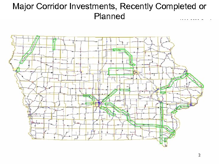 Major Corridor Investments, Recently Completed or Planned 1996 -2000 Crashes Excluding Interstates Fatal Crashes