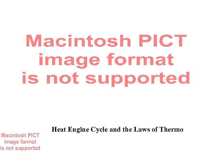 Heat Engine Cycle and the Laws of Thermo 