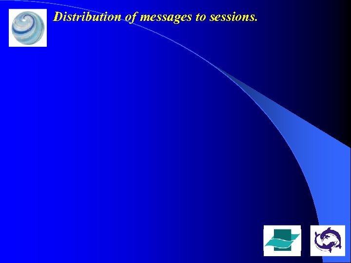 Distribution of messages to sessions. 