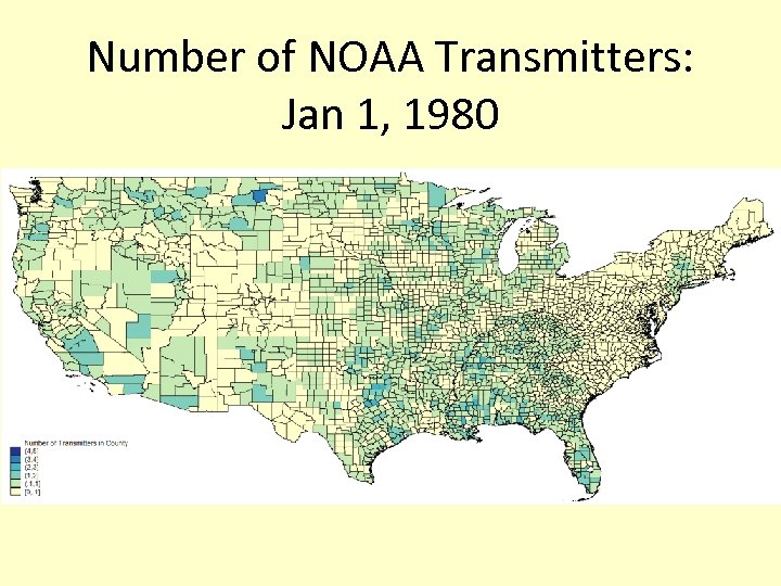 Number of NOAA Transmitters: Jan 1, 1980 