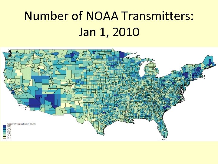 Number of NOAA Transmitters: Jan 1, 2010 