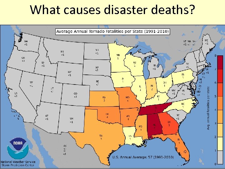 What causes disaster deaths? 