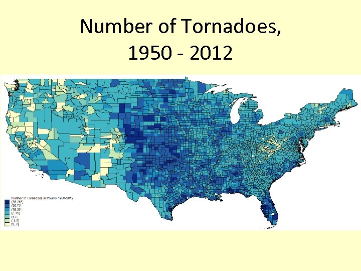 Number of Tornadoes, 1950 - 2012 