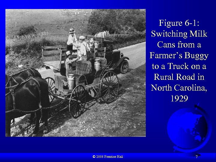 Figure 6 -1: Switching Milk Cans from a Farmer’s Buggy to a Truck on