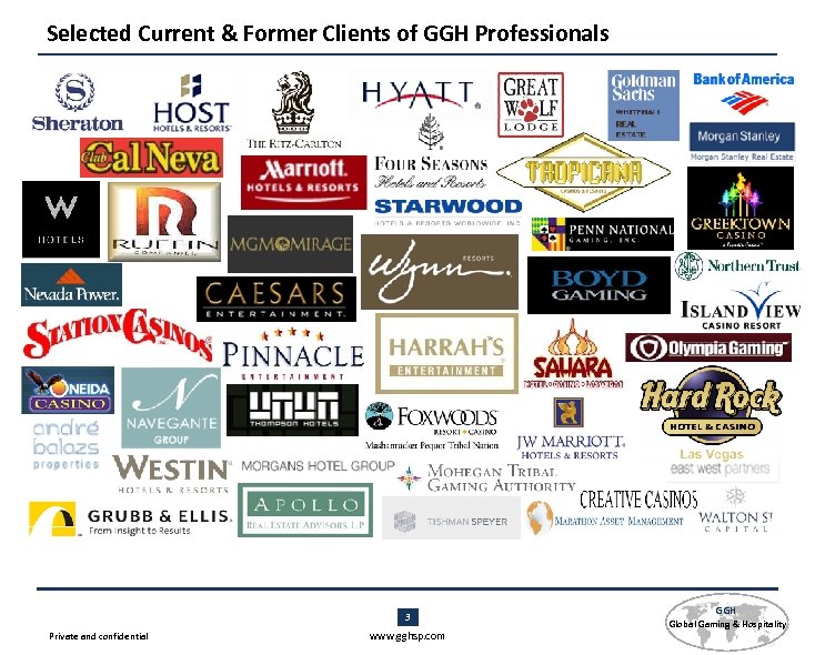 Selected Current & Former Clients of GGH Professionals 3 Private and confidential www. gghsp.