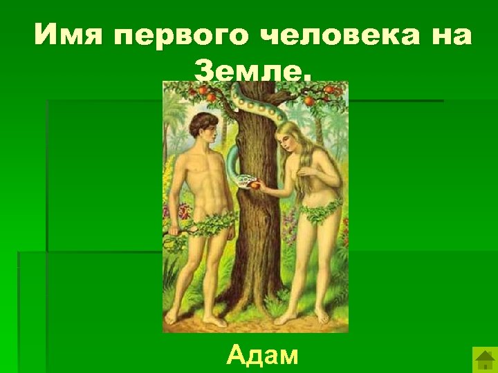 Имя первого человека на Земле. Адам 