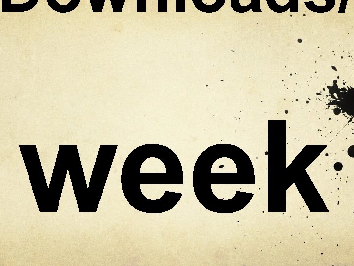 Downloads/ week 