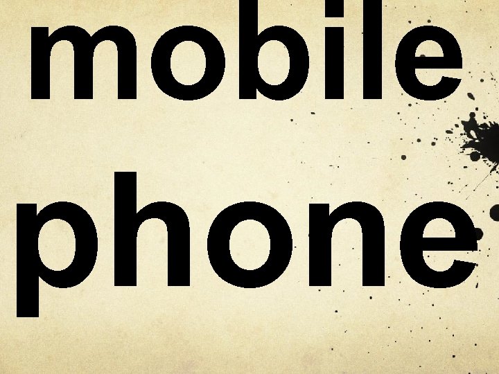 mobile phone 