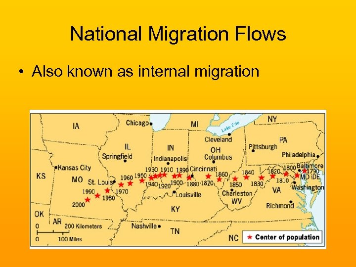 National Migration Flows • Also known as internal migration 