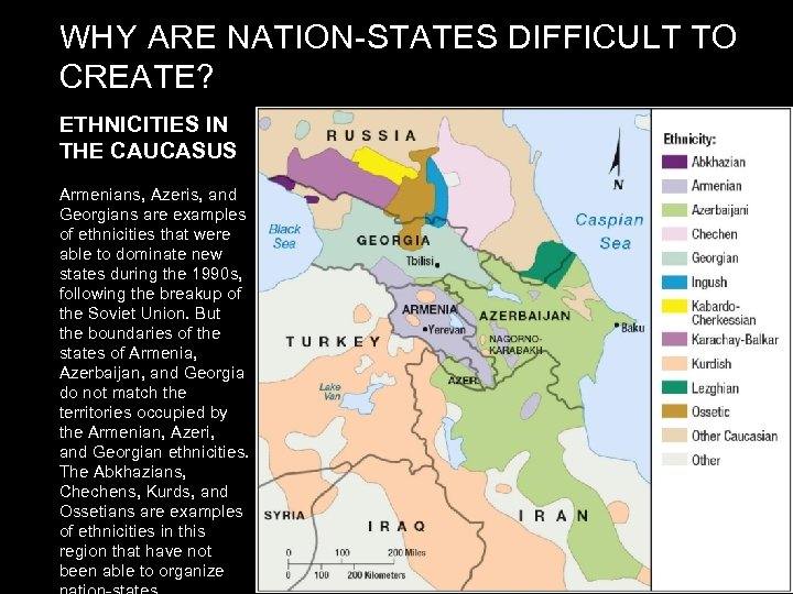 WHY ARE NATION-STATES DIFFICULT TO CREATE? ETHNICITIES IN THE CAUCASUS Armenians, Azeris, and Georgians