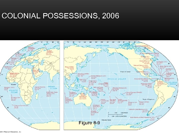 COLONIAL POSSESSIONS, 2006 Figure 8 -9 © 2011 Pearson Education, Inc. 