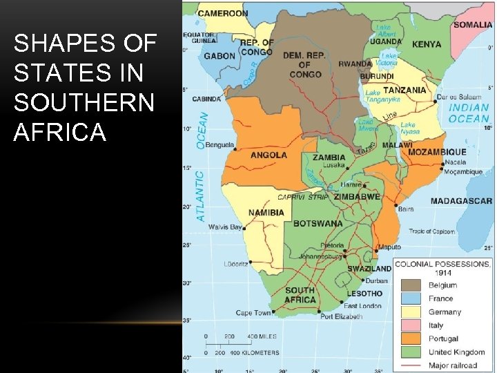 SHAPES OF STATES IN SOUTHERN AFRICA © 2011 Pearson Education, Inc. 
