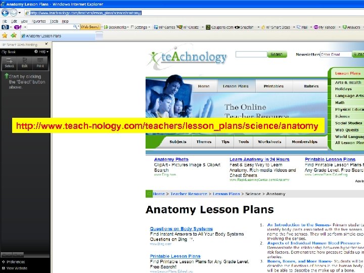 http: //www. teach-nology. com/teachers/lesson_plans/science/anatomy 