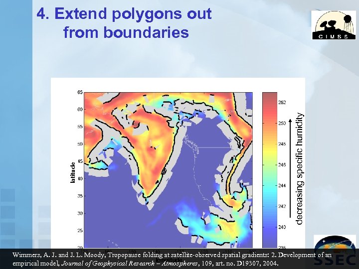 decreasing specific humidity latitude 4. Extend polygons out from boundaries Wimmers, A. J. and