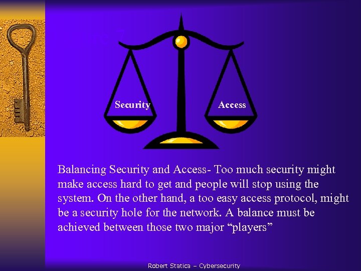 Figure 7 Security Access Balancing Security and Access- Too much security might make access