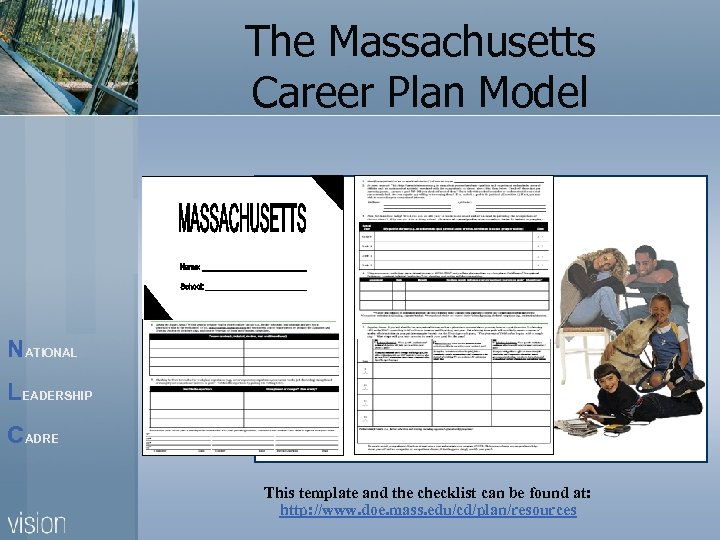 The Massachusetts Career Plan Model NATIONAL LEADERSHIP CADRE This template and the checklist can