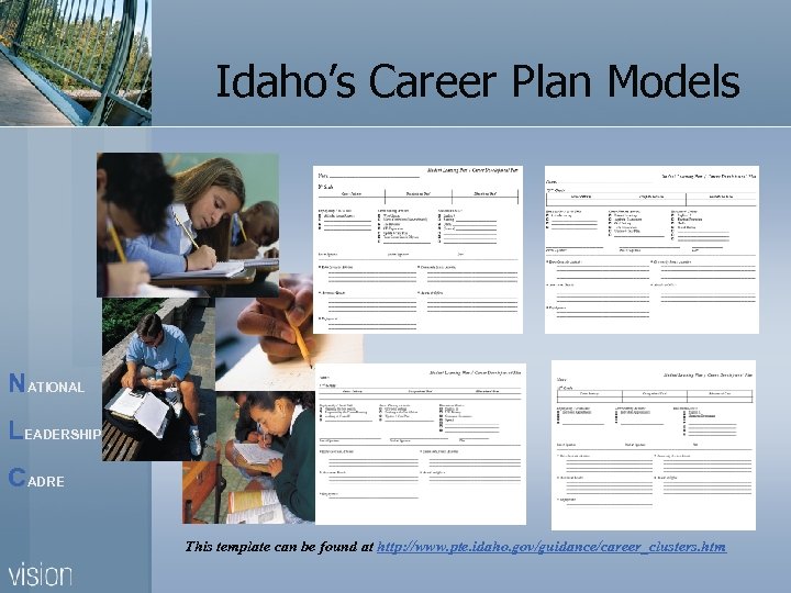 Idaho’s Career Plan Models NATIONAL LEADERSHIP CADRE This template can be found at http: