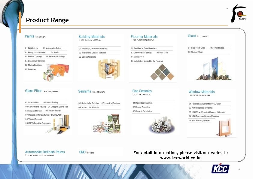 111501 -001 Product Range For detail information, please visit our web-site www. kccworld. co.