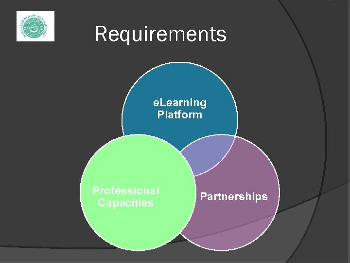 Requirements e. Learning Platform Professional Capacities Partnerships 