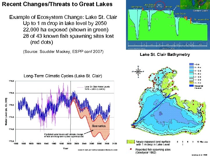Recent Changes/Threats to Great Lakes Example of Ecosystem Change: Lake St. Clair Up to