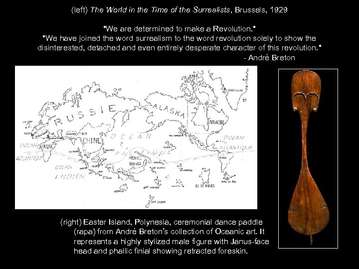 (left) The World in the Time of the Surrealists, Brussels, 1929 