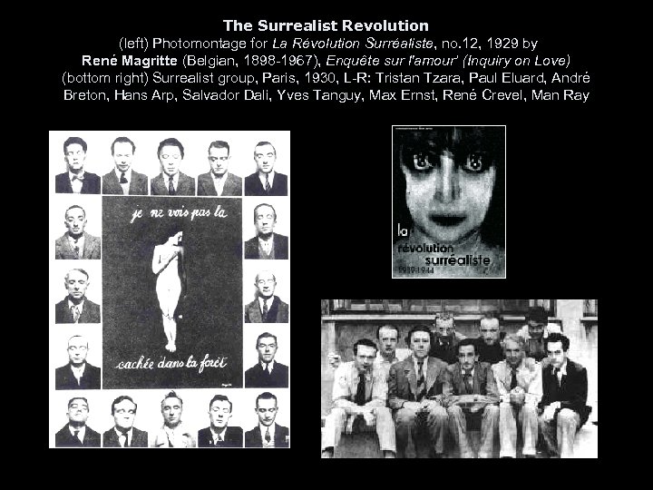 The Surrealist Revolution (left) Photomontage for La Révolution Surréaliste, no. 12, 1929 by René
