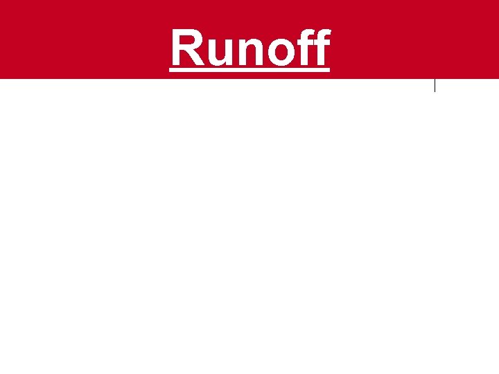 Runoff 