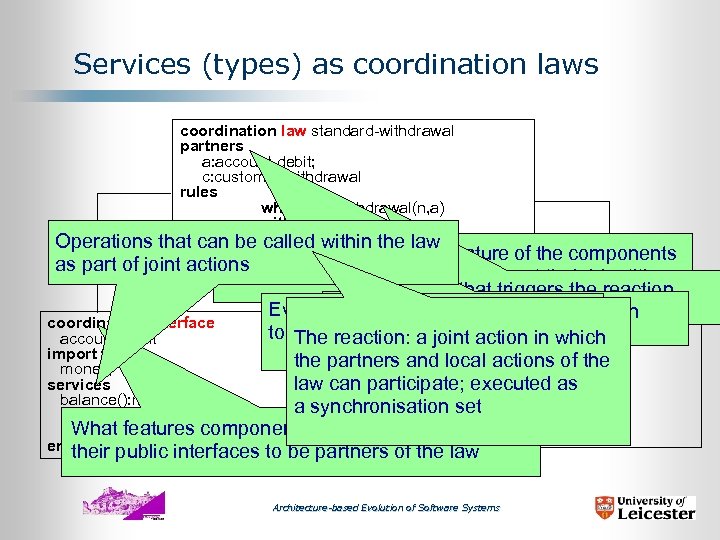 Services (types) as coordination law standard-withdrawal partners a: account-debit; c: customer-withdrawal rules when c.