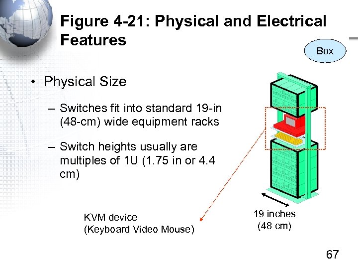 Figure 4 -21: Physical and Electrical Features Box • Physical Size – Switches fit