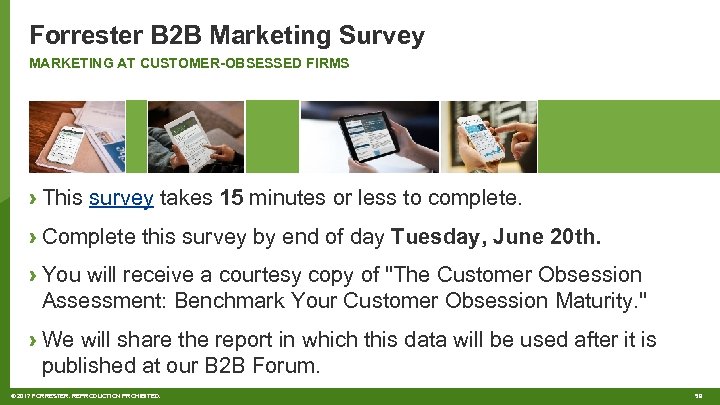 Forrester B 2 B Marketing Survey MARKETING AT CUSTOMER-OBSESSED FIRMS › This survey takes