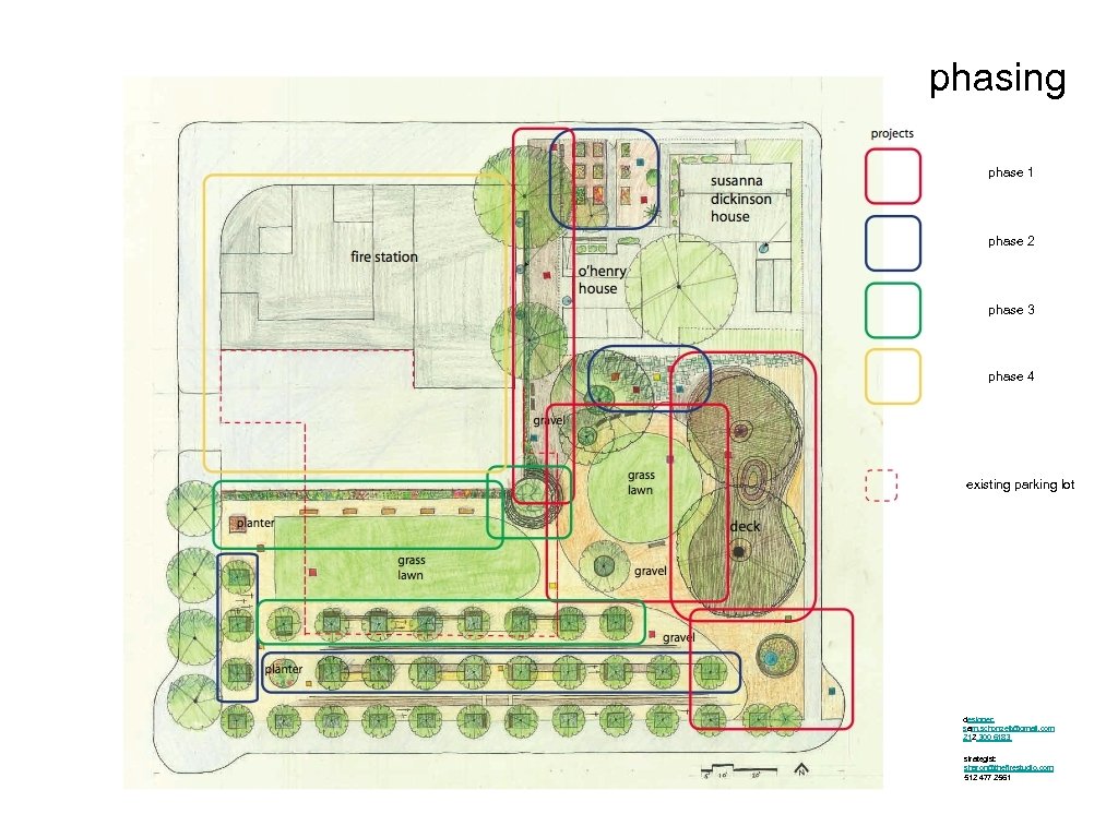 phasing phase 1 phase 2 phase 3 phase 4 existing parking lot designer: sam.