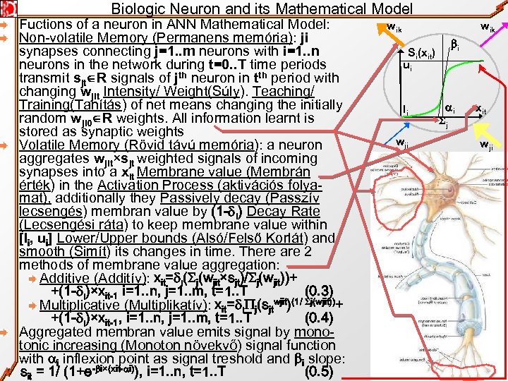 Biologic Neuron and its Mathematical Model Fuctions of a neuron in ANN Mathematical Model: