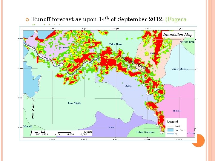  Runoff forecast as upon 14 th of September 2012, (Fogera floodplain) 