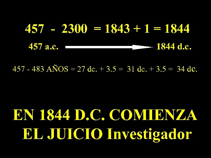 457 - 2300 = 1843 + 1 = 1844 457 a. c. 1844 d.