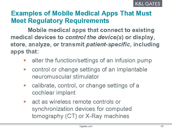 Examples of Mobile Medical Apps That Must Meet Regulatory Requirements Mobile medical apps that