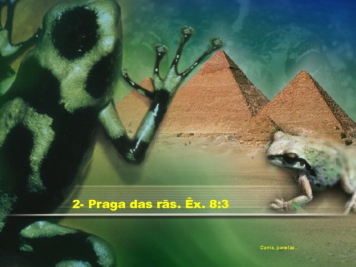 2 - Praga das rãs. Êx. 8: 3 Cama, panelas. . . 