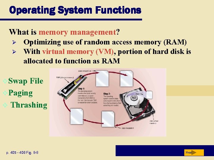 Operating System Functions What is memory management? Ø Ø Optimizing use of random access