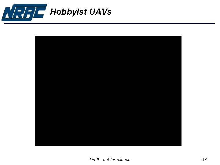 Hobbyist UAVs Draft—not for release 17 