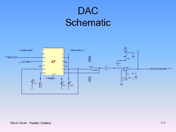 DAC Schematic Block Owner: Ayodeji Opadeyi 111 