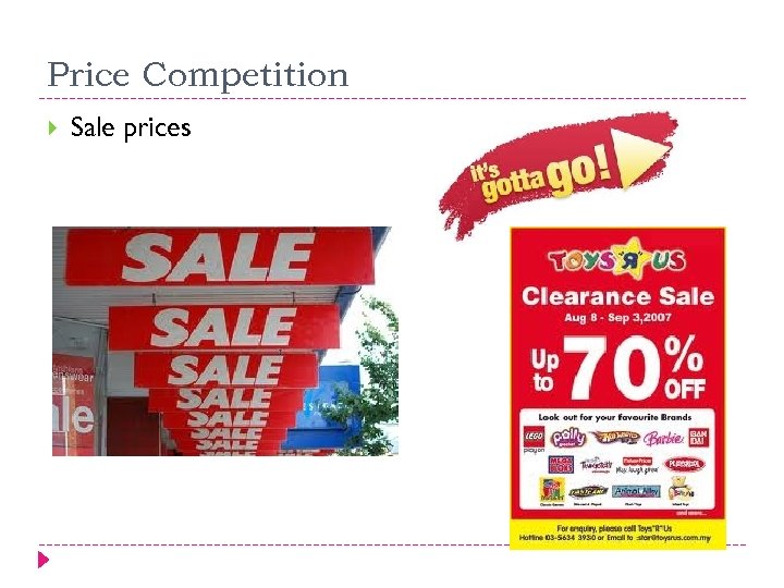 Price Competition Sale prices 
